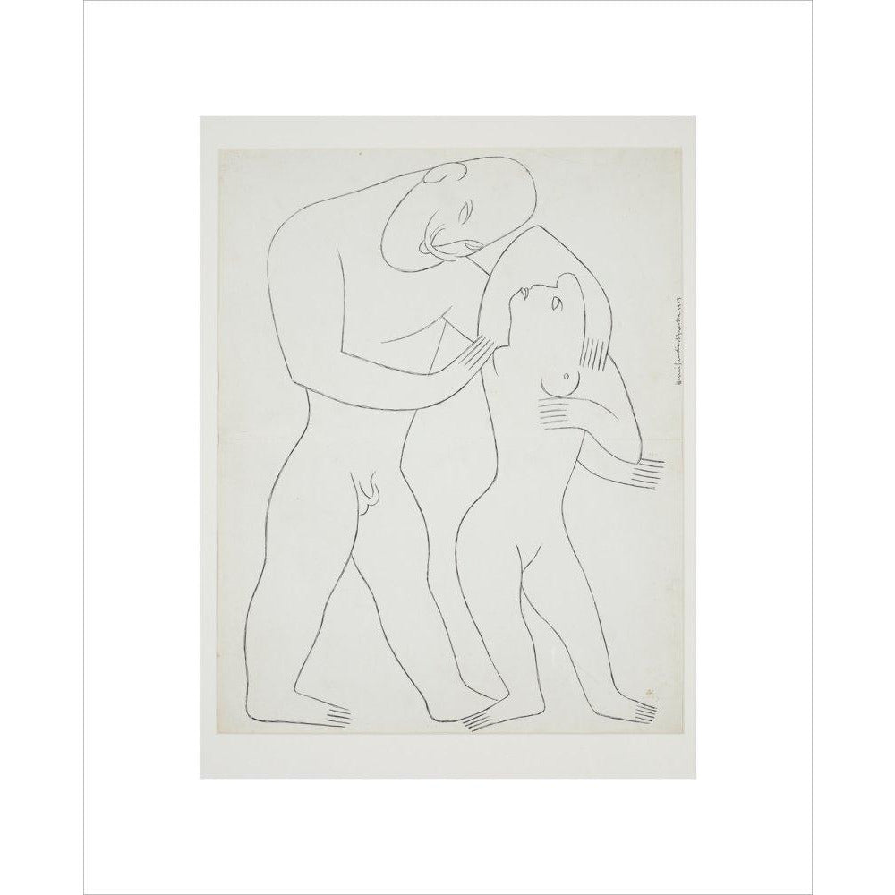 Nude man and woman - Art print