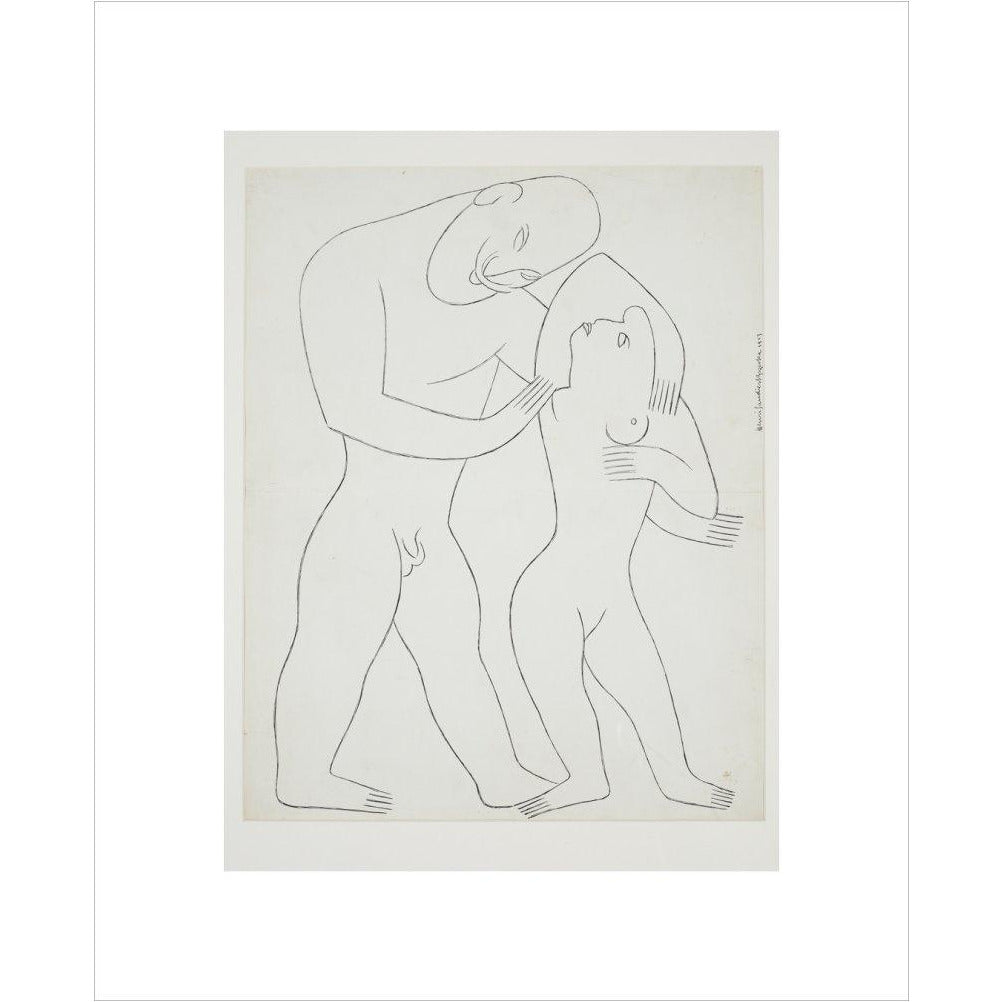 Nude man and woman - Art print