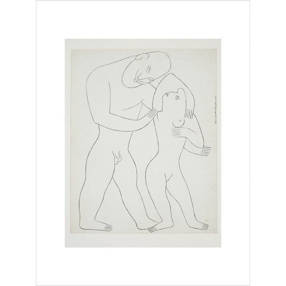 Nude man and woman - Art print