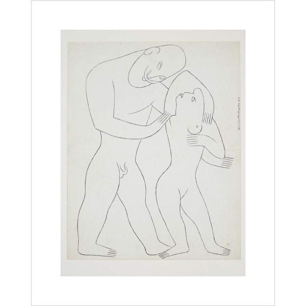 Nude man and woman - Art print