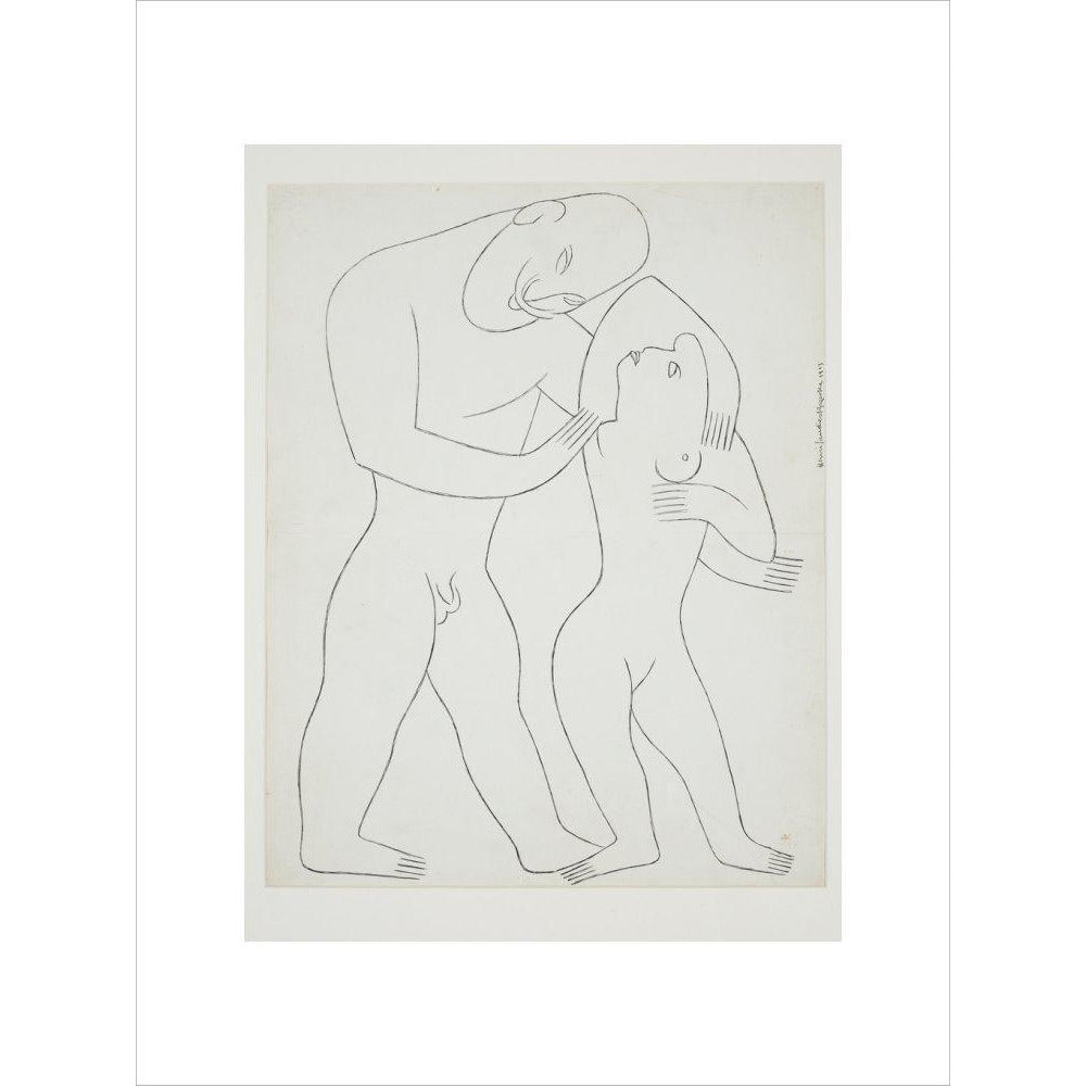 Nude man and woman - Art print