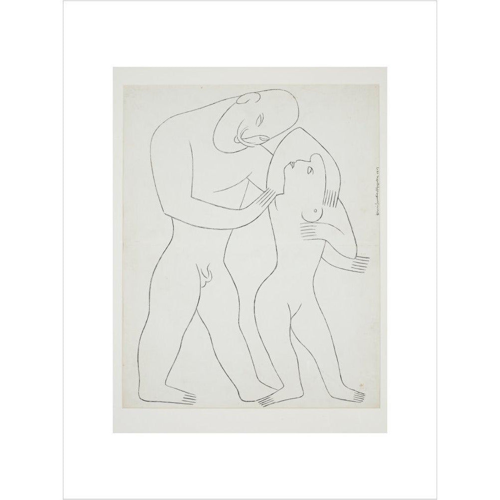 Nude man and woman - Art print
