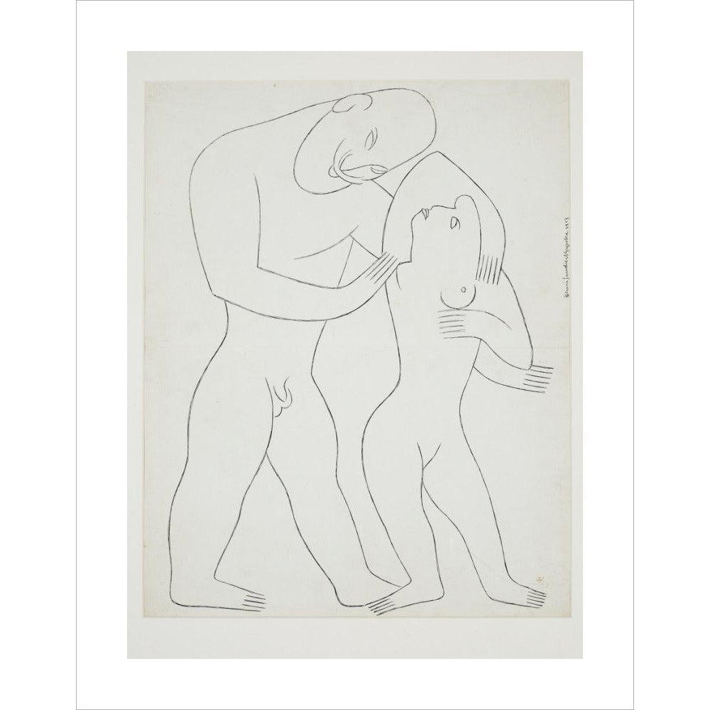 Nude man and woman - Art print