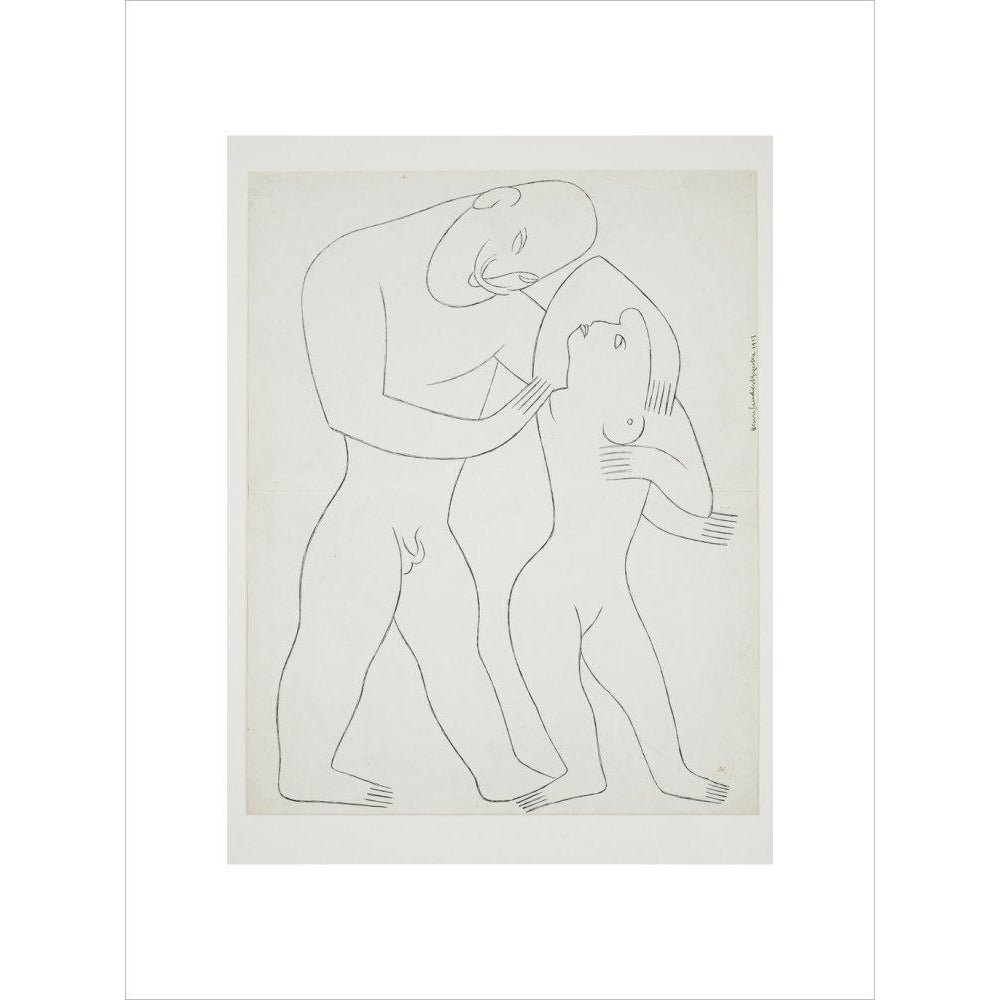 Nude man and woman - Art print