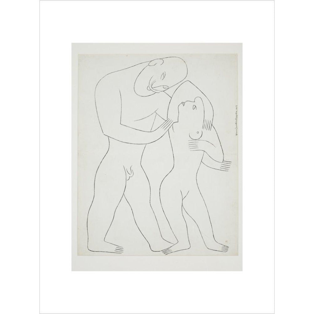 Nude man and woman - Art print