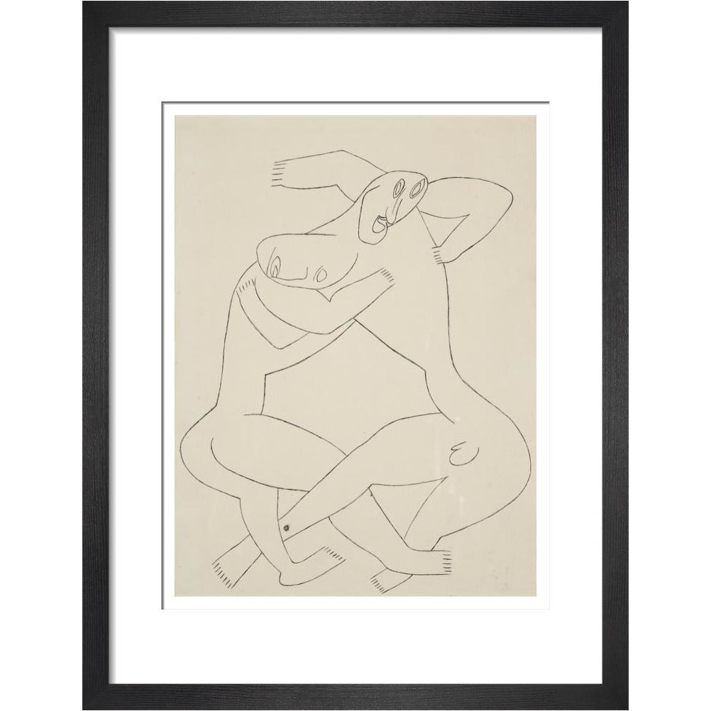 Two men wrestling - Art print