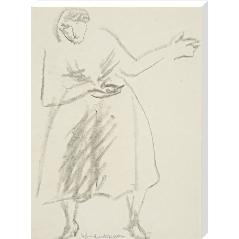 Standing woman, gesticulating - Art print