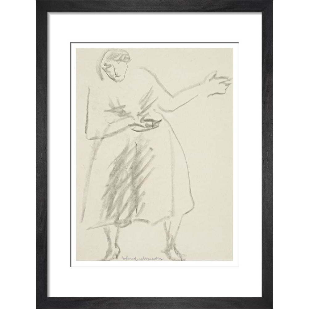 Standing woman, gesticulating - Art print