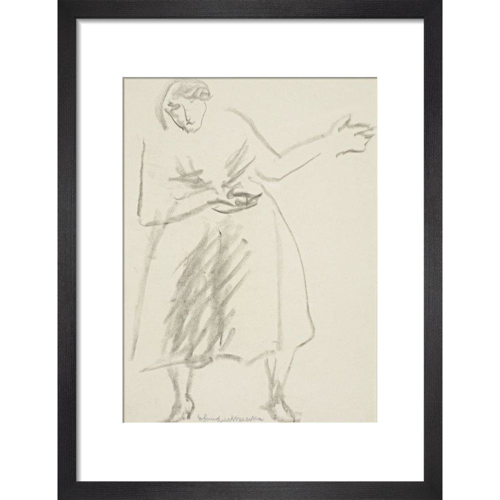 Standing woman, gesticulating - Art print