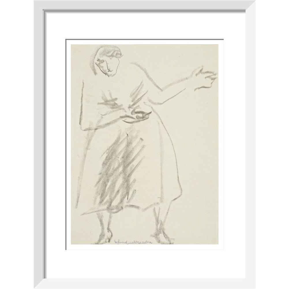 Standing woman, gesticulating - Art print
