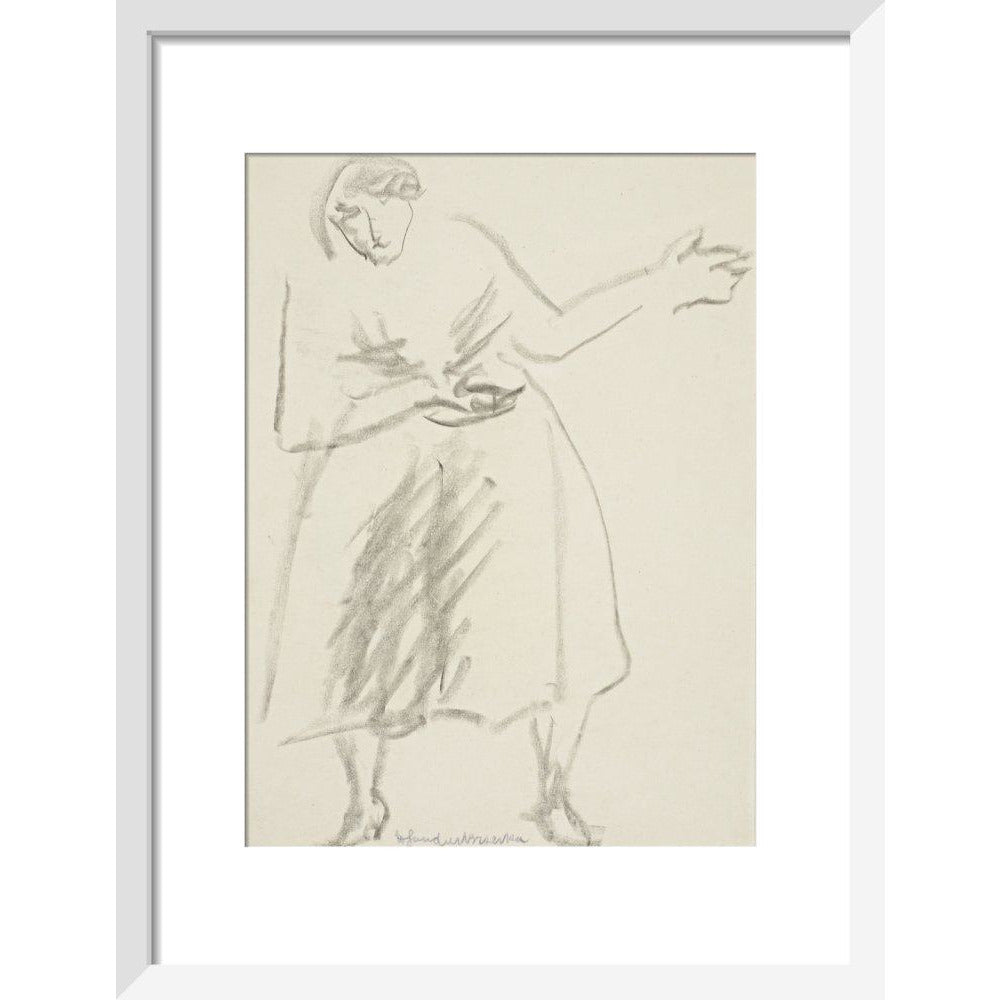 Standing woman, gesticulating - Art print