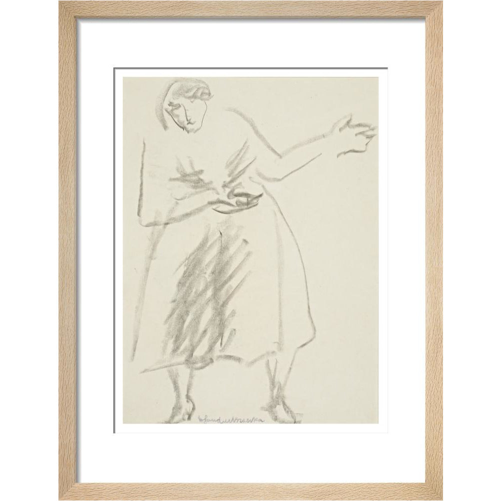 Standing woman, gesticulating - Art print