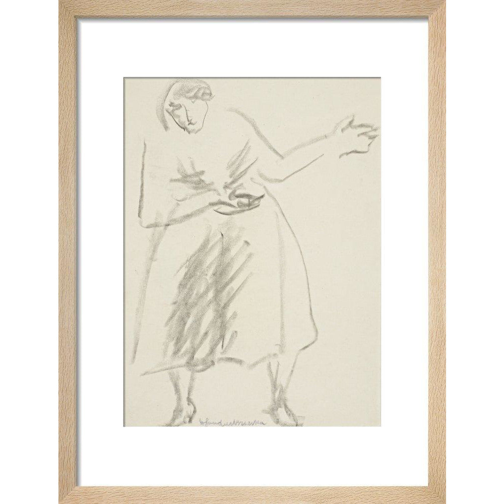 Standing woman, gesticulating - Art print