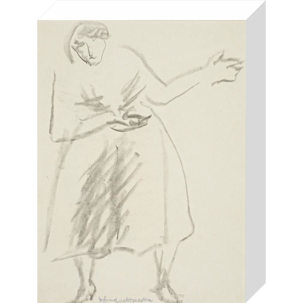 Standing woman, gesticulating - Art print