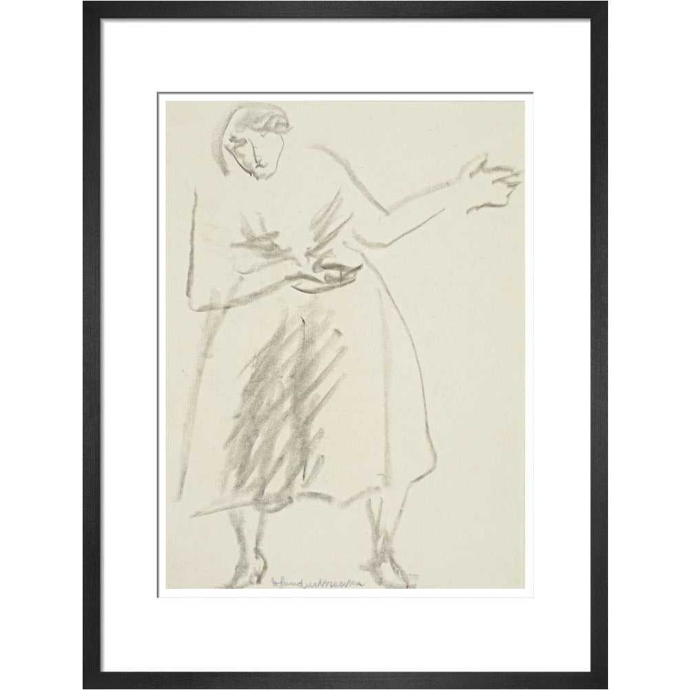 Standing woman, gesticulating - Art print