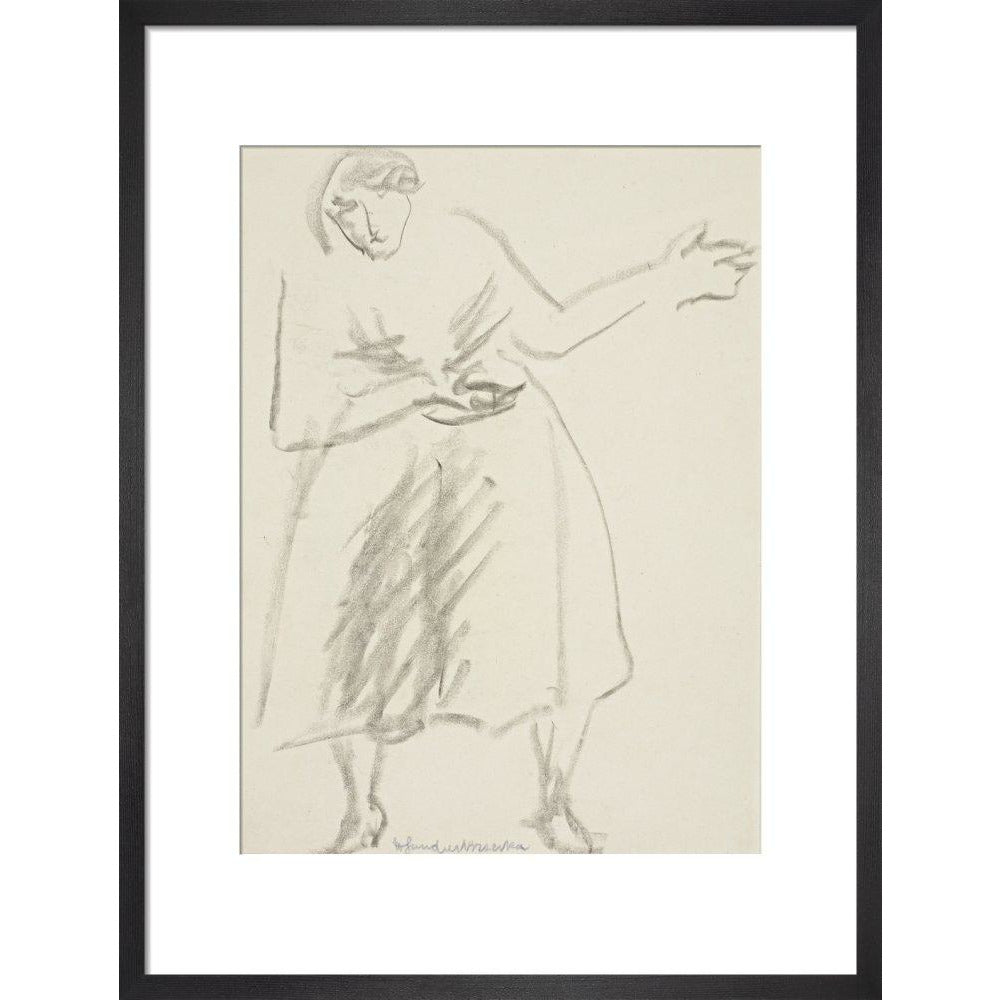 Standing woman, gesticulating - Art print