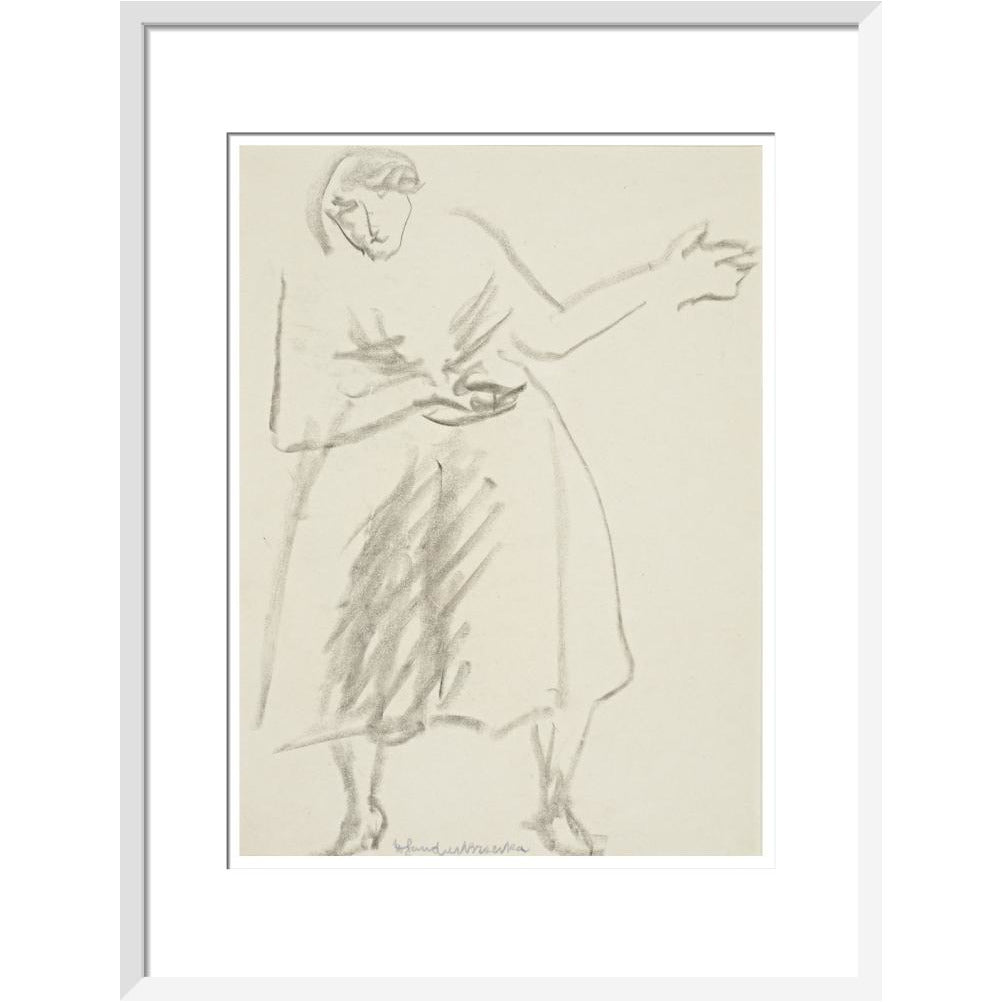Standing woman, gesticulating - Art print