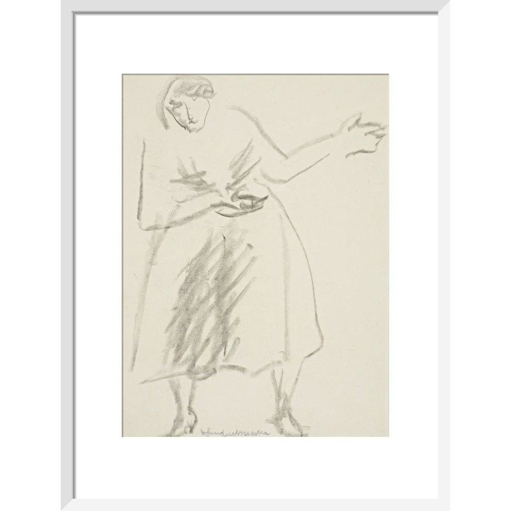 Standing woman, gesticulating - Art print