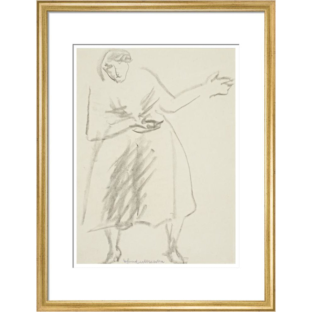 Standing woman, gesticulating - Art print