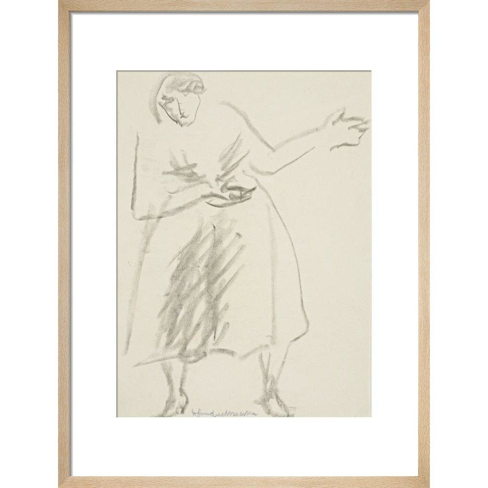 Standing woman, gesticulating - Art print