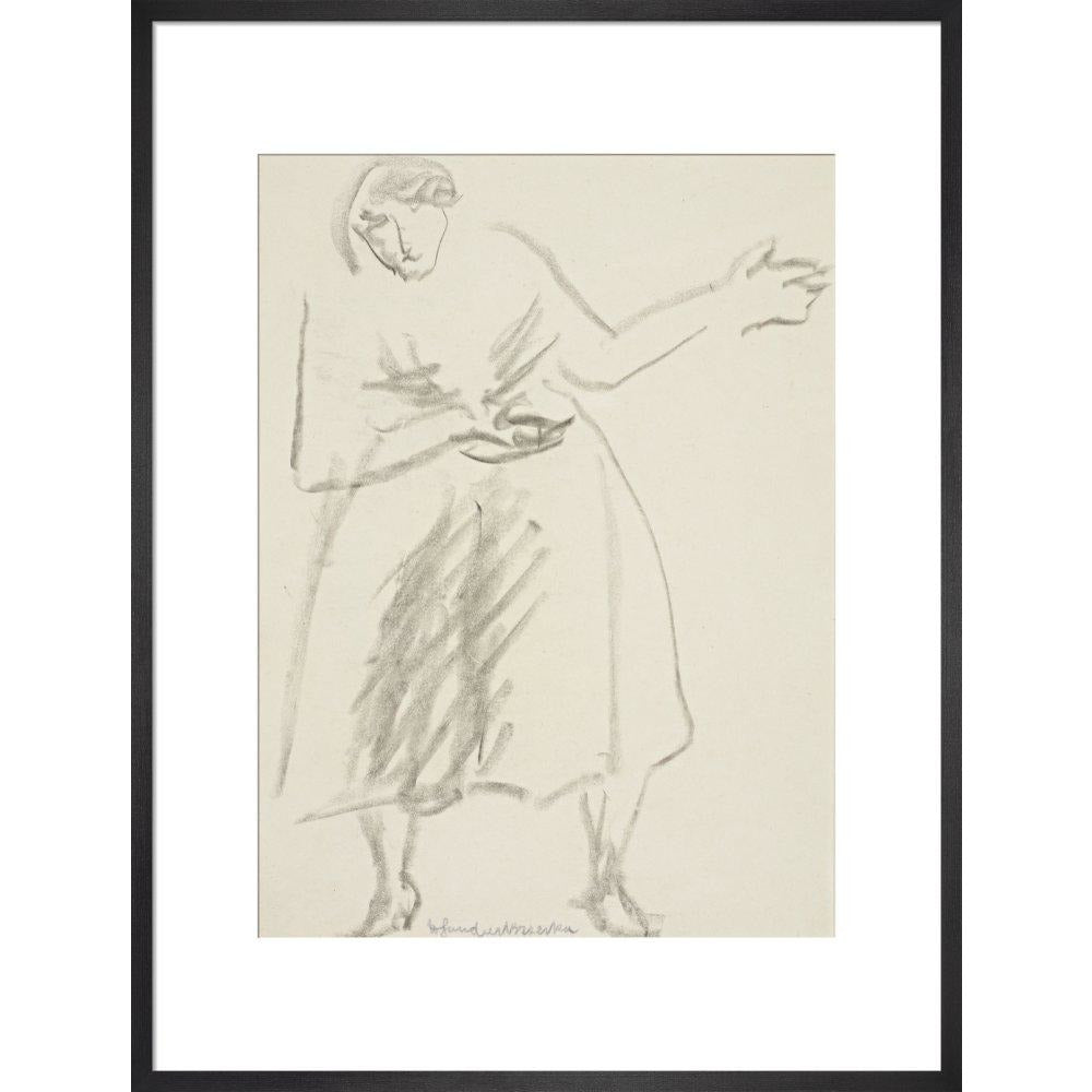 Standing woman, gesticulating - Art print