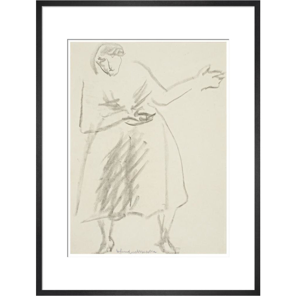Standing woman, gesticulating - Art print
