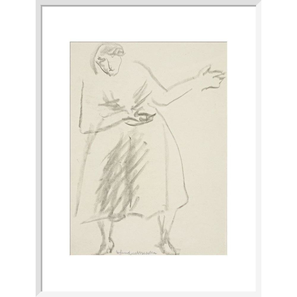 Standing woman, gesticulating - Art print