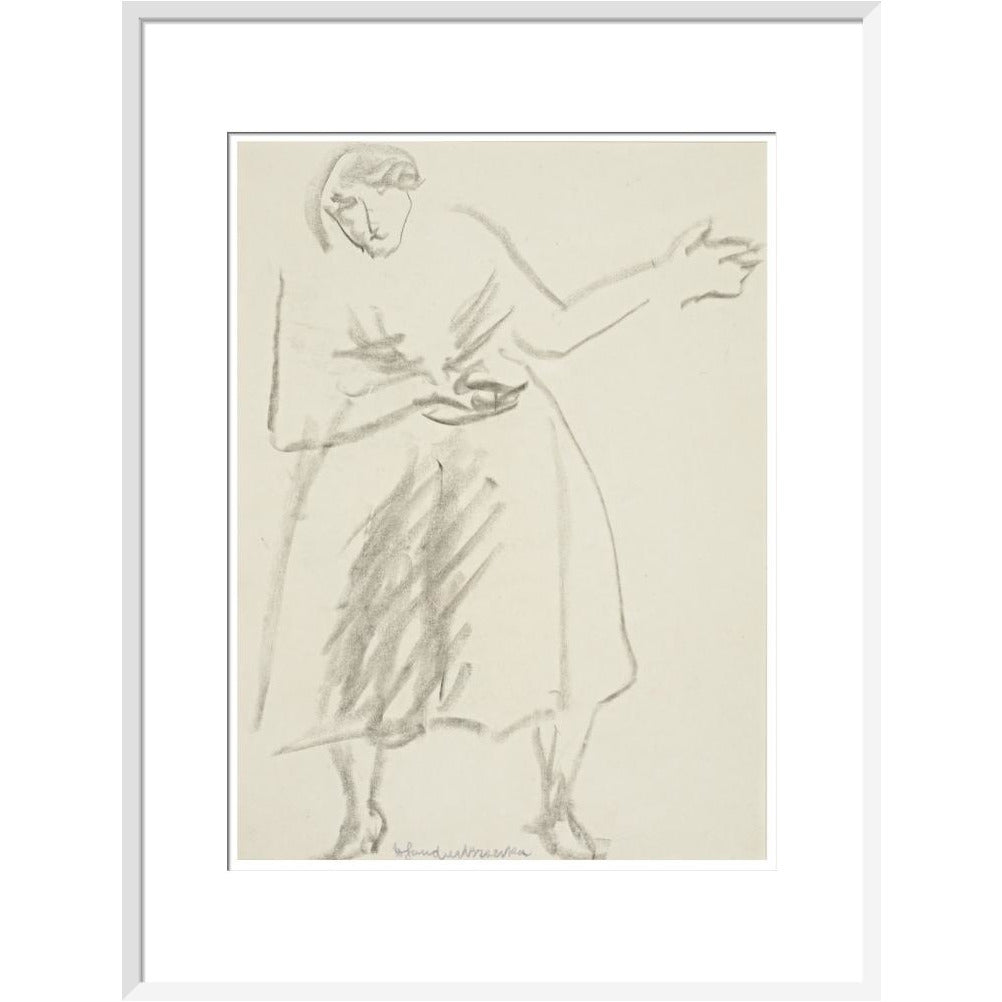 Standing woman, gesticulating - Art print