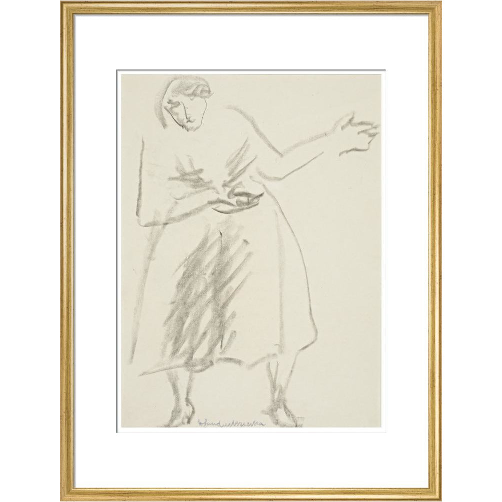 Standing woman, gesticulating - Art print