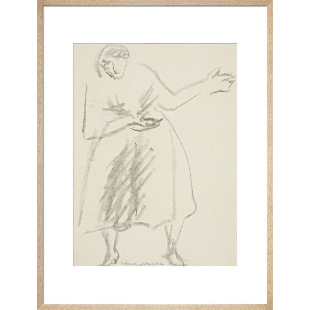Standing woman, gesticulating - Art print