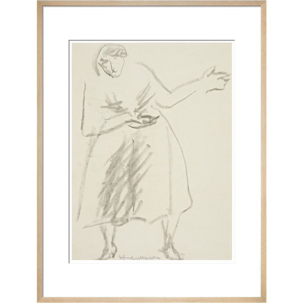 Standing woman, gesticulating - Art print
