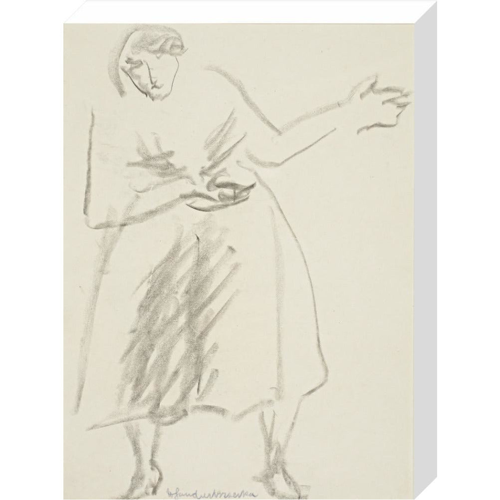 Standing woman, gesticulating - Art print