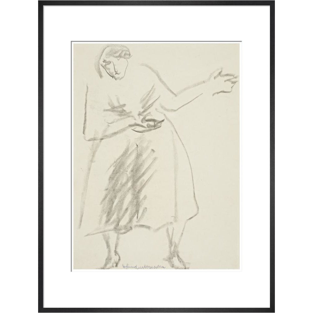 Standing woman, gesticulating - Art print