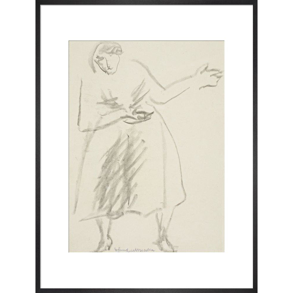 Standing woman, gesticulating - Art print