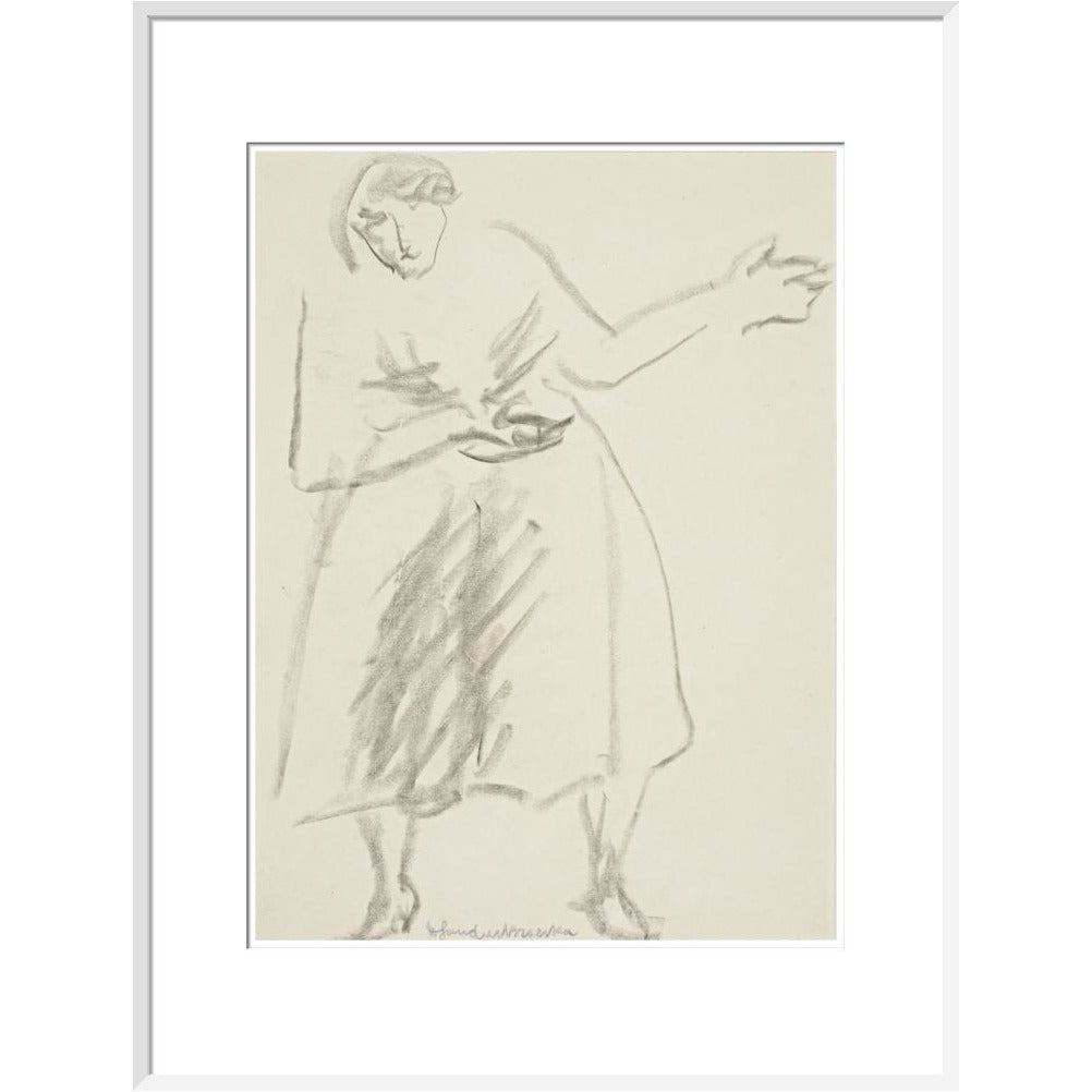 Standing woman, gesticulating - Art print