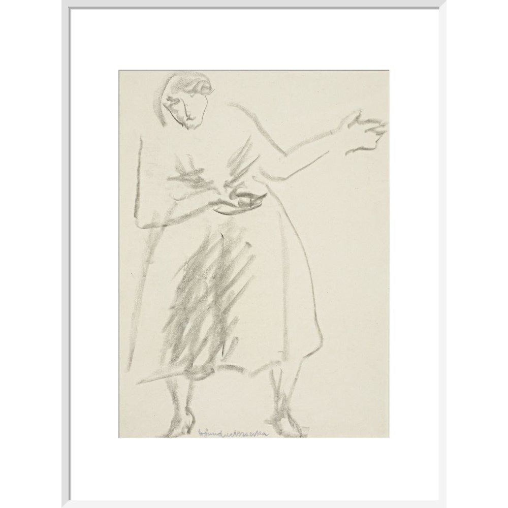 Standing woman, gesticulating - Art print