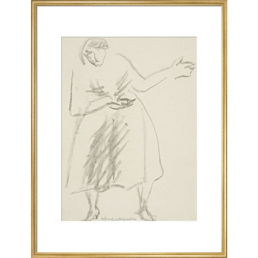 Standing woman, gesticulating - Art print