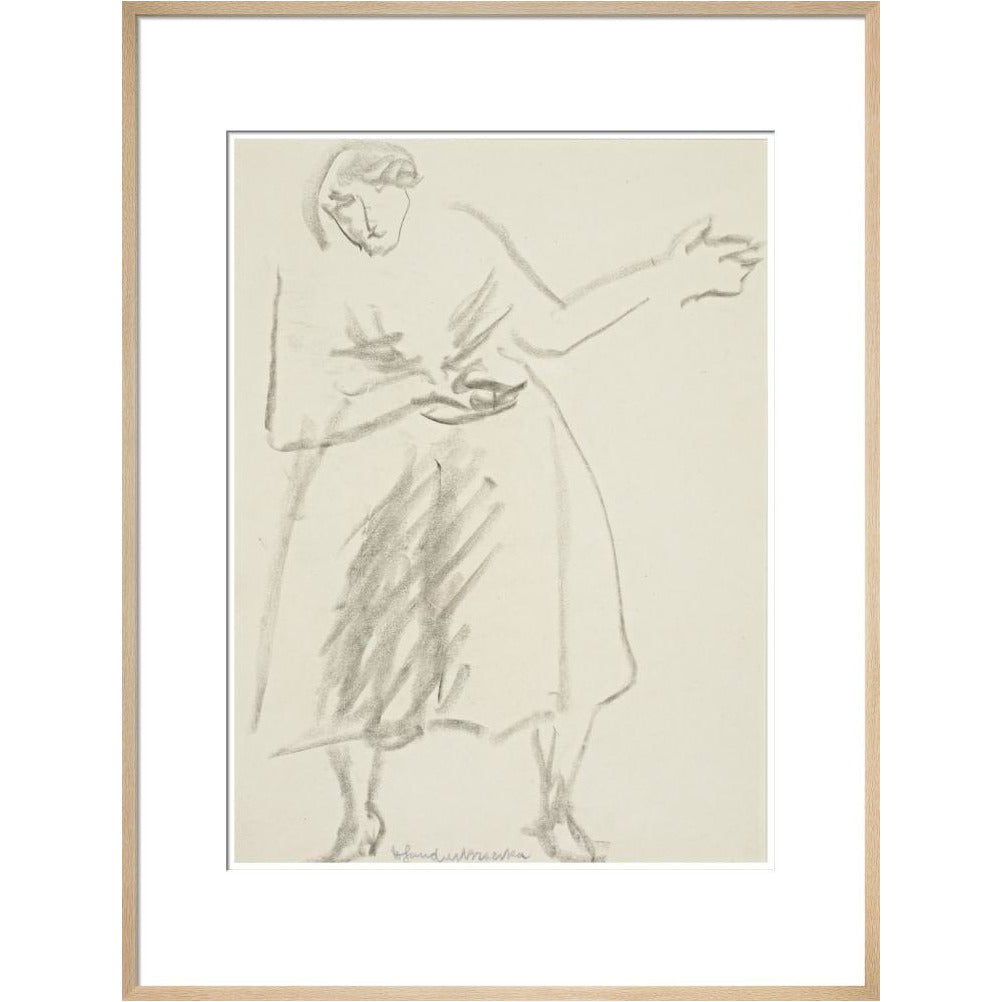 Standing woman, gesticulating - Art print