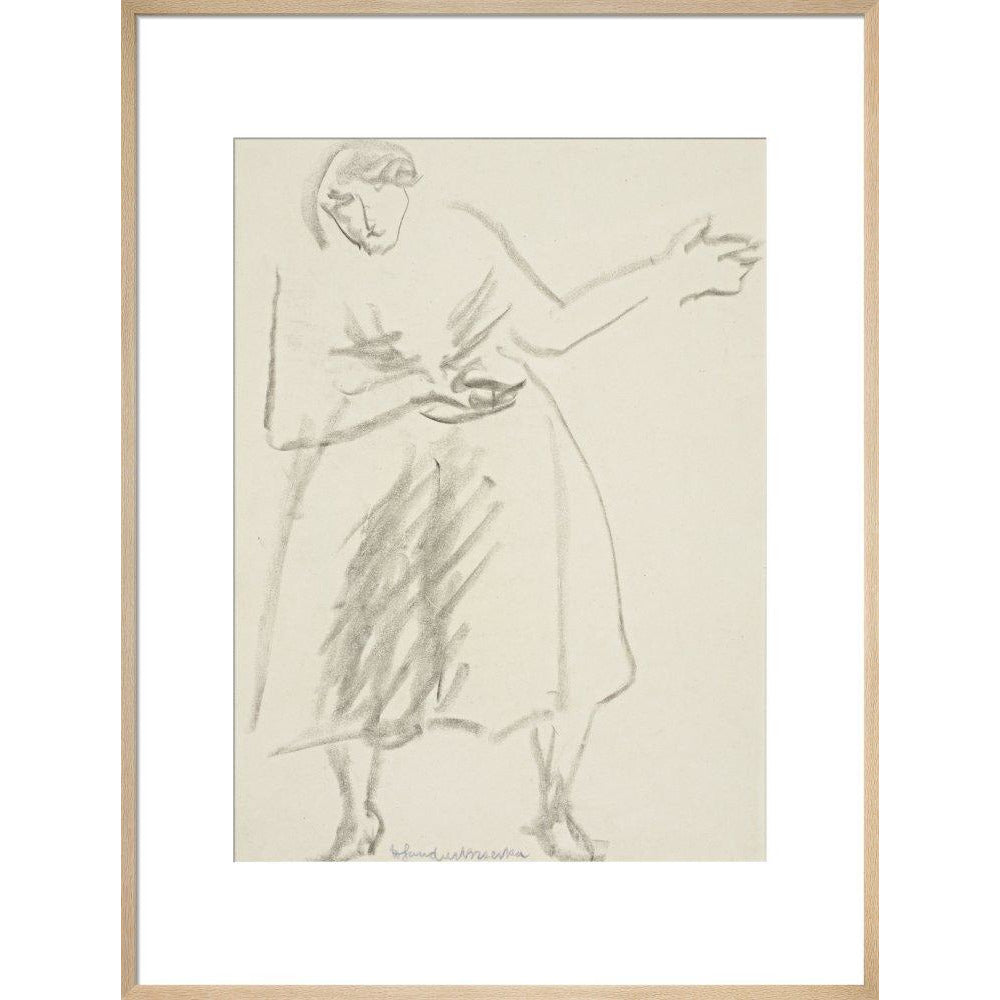 Standing woman, gesticulating - Art print