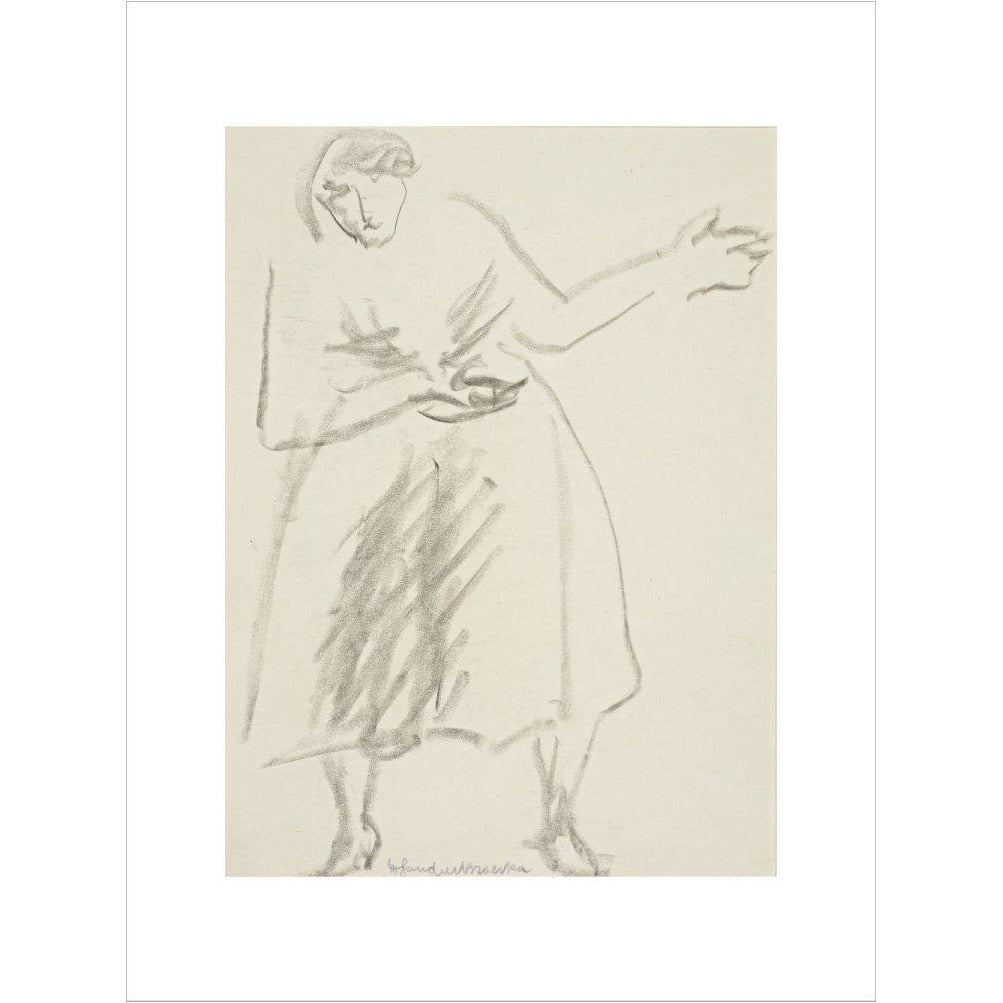Standing woman, gesticulating - Art print