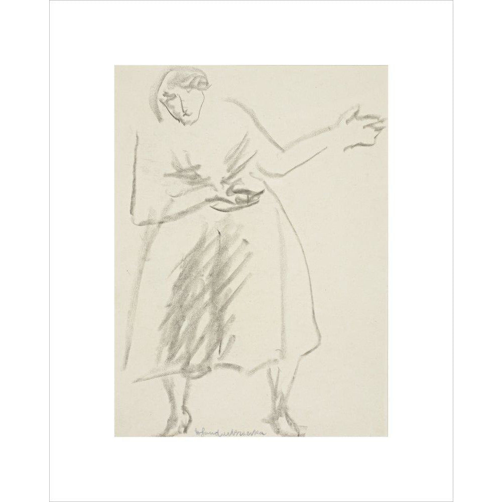 Standing woman, gesticulating - Art print