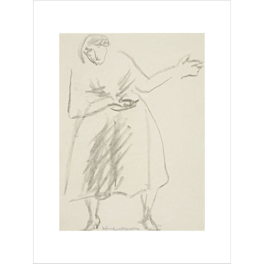 Standing woman, gesticulating - Art print