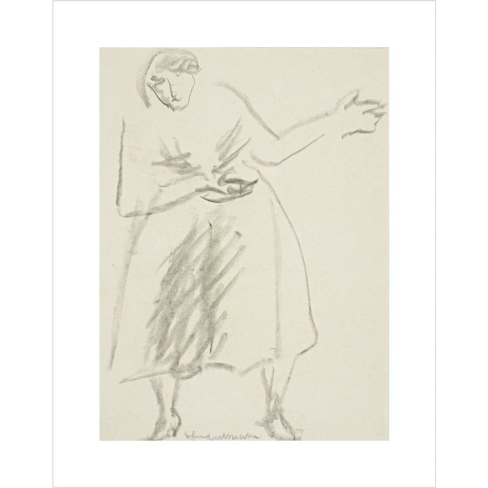 Standing woman, gesticulating - Art print
