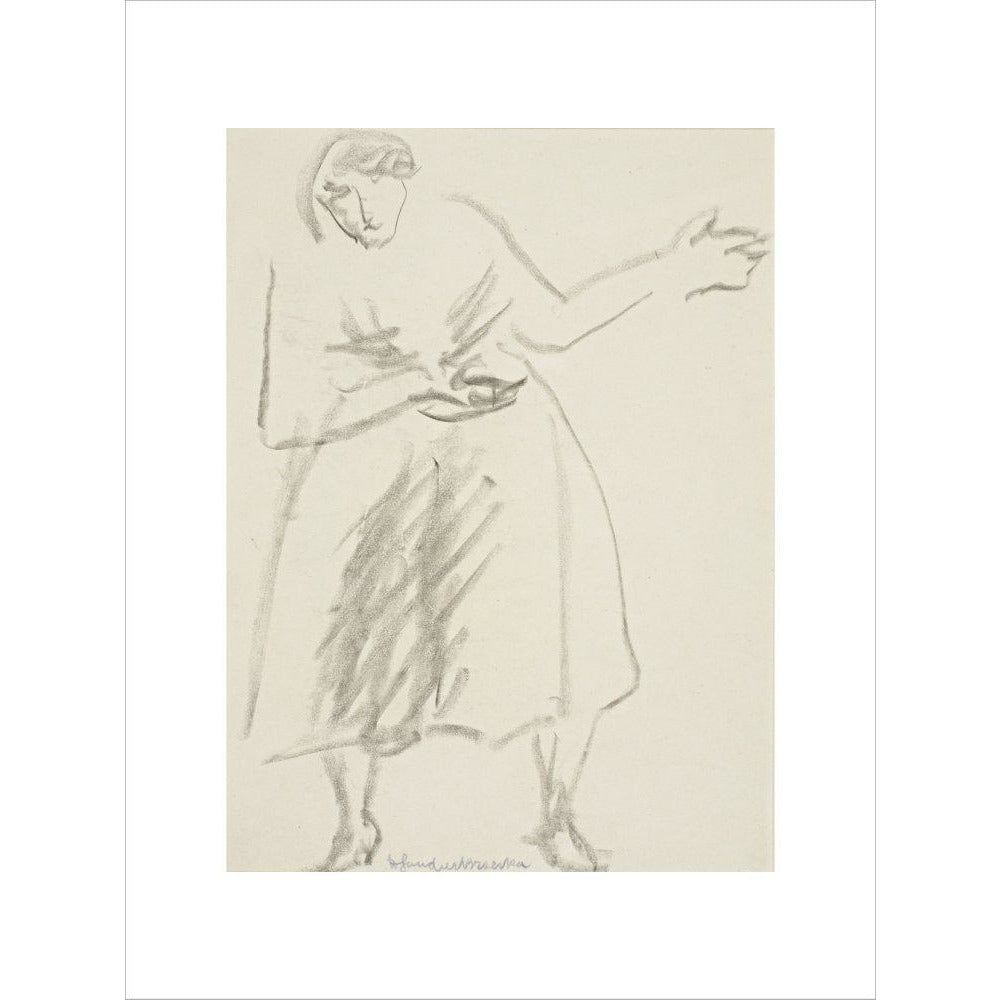 Standing woman, gesticulating - Art print