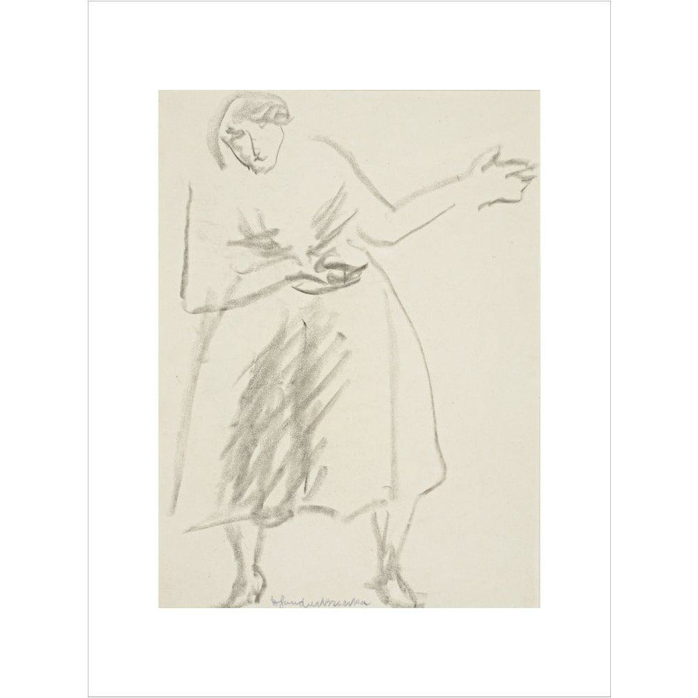 Standing woman, gesticulating - Art print