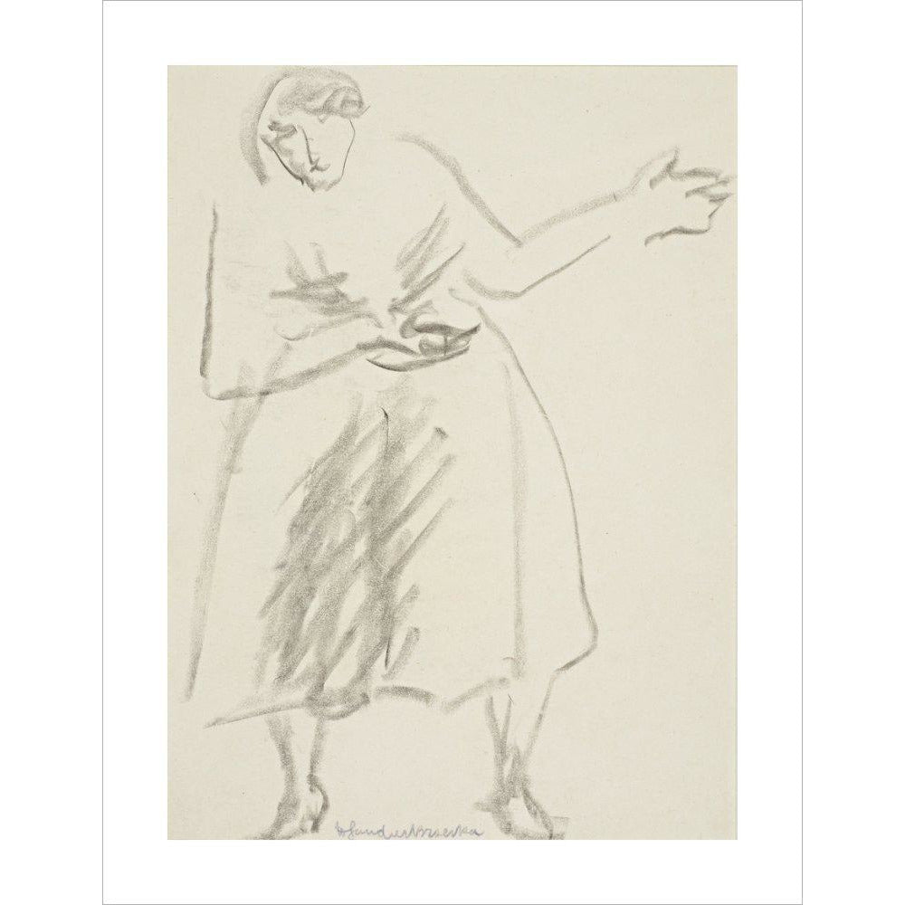 Standing woman, gesticulating - Art print