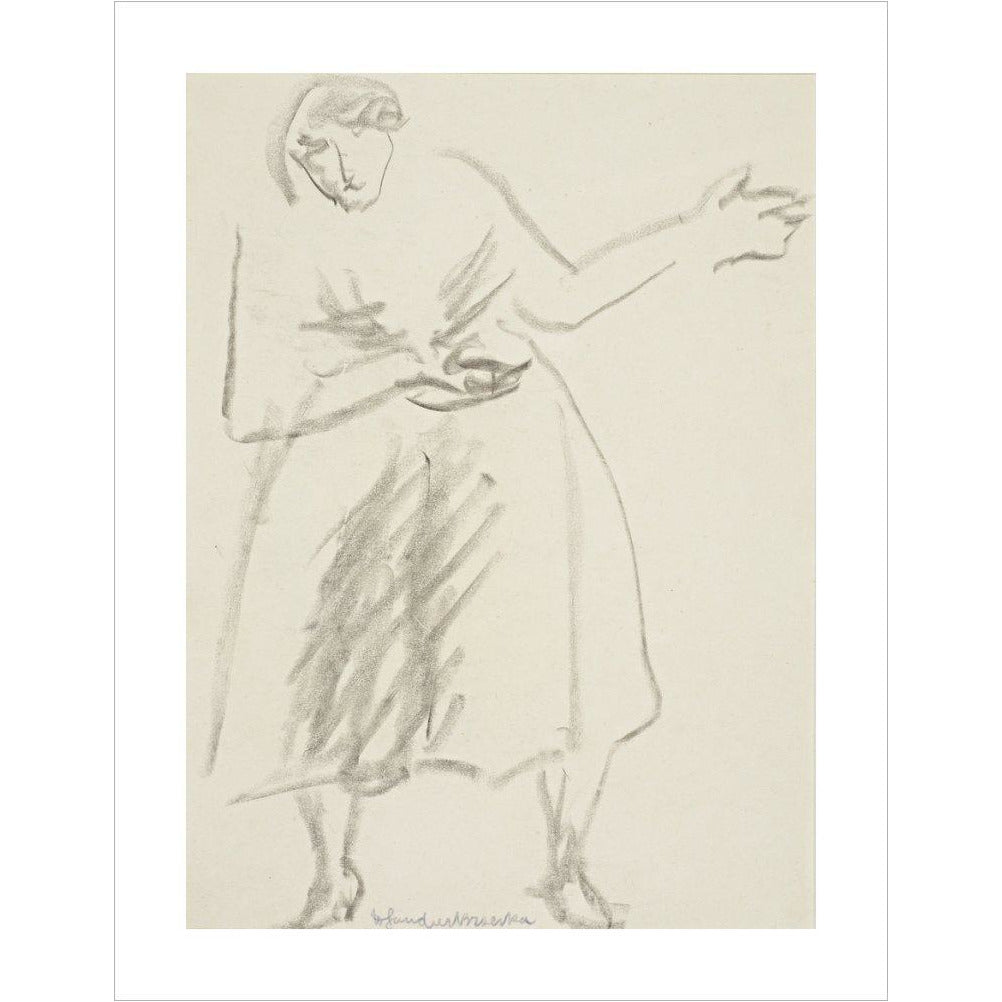 Standing woman, gesticulating - Art print