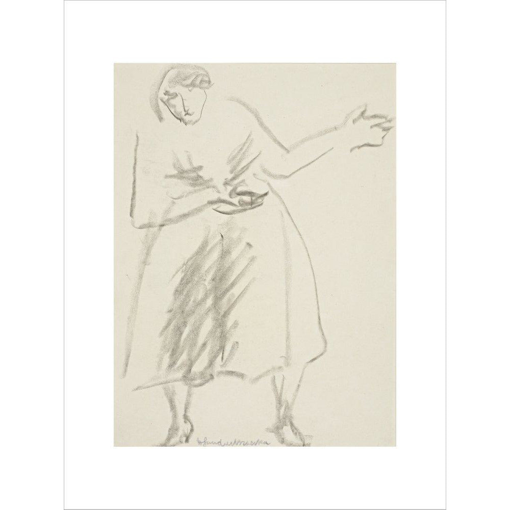 Standing woman, gesticulating - Art print