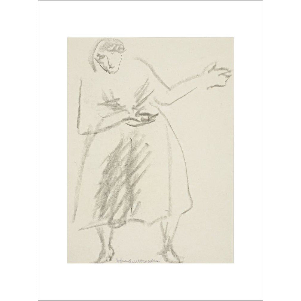 Standing woman, gesticulating - Art print