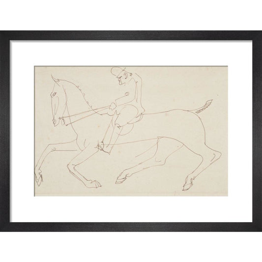 Man on a horse - Art print